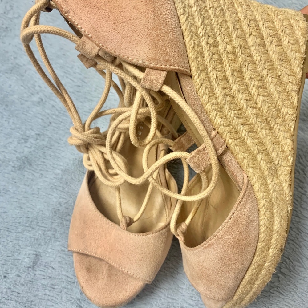lace up wedges heels